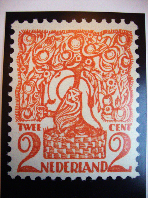 Ansichtkaart van de zegel van 2 cent
<br/>
Museum Het Schip, 2014-11-01
